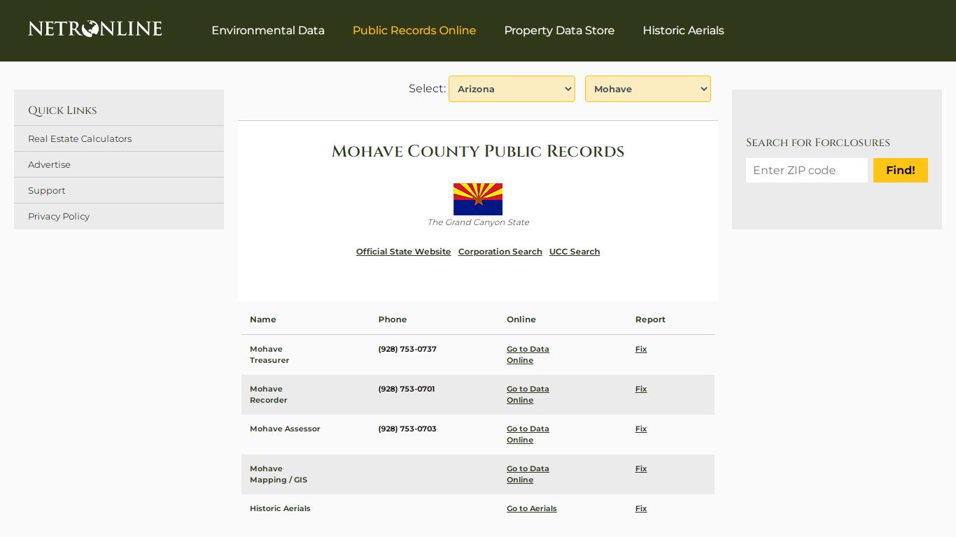 Mohave County Public Records - NETROnline.com